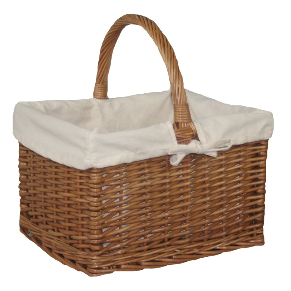 Red Hamper Wicker Butchers Shopping Basket