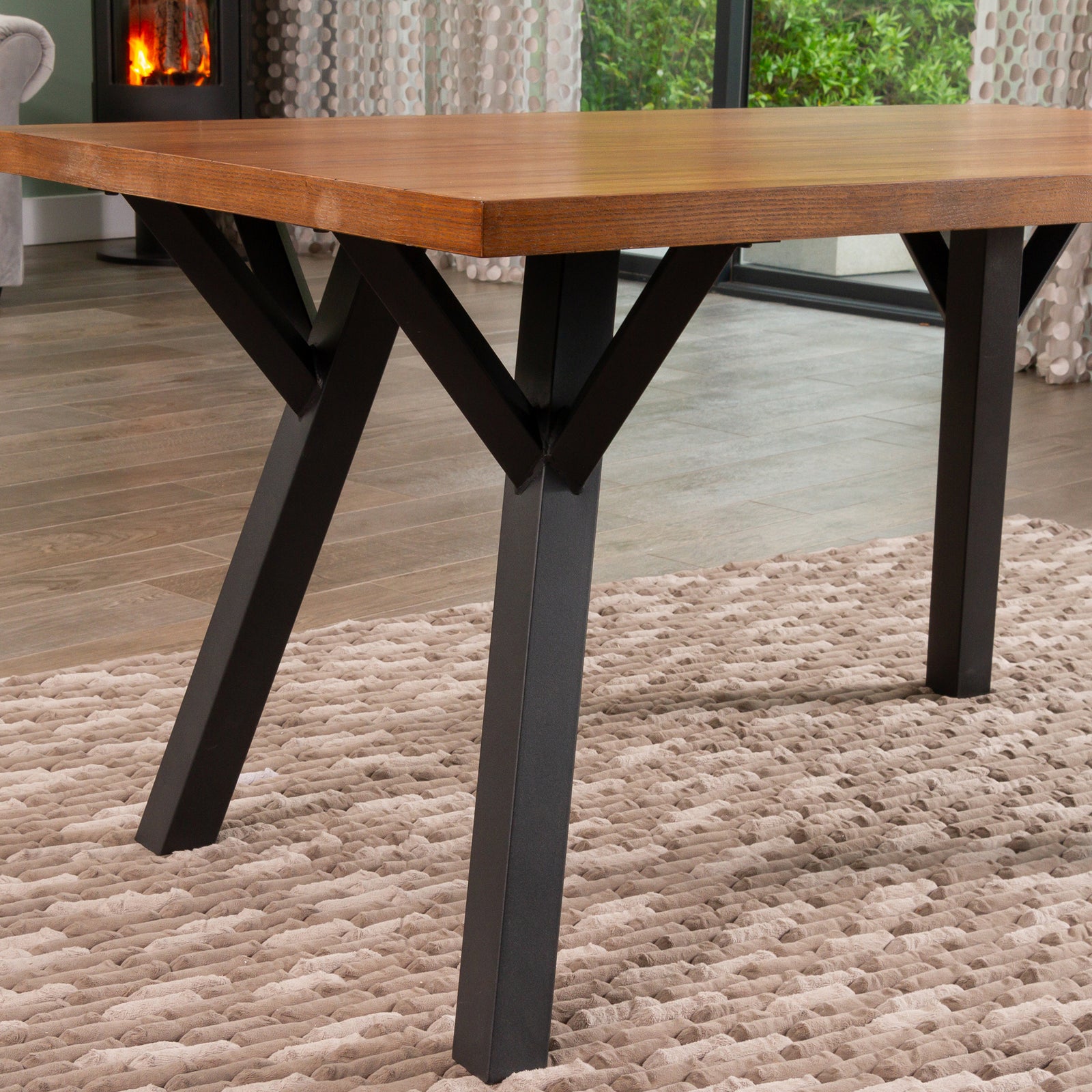 Verona 140cm Wooden Veneer Dining Table