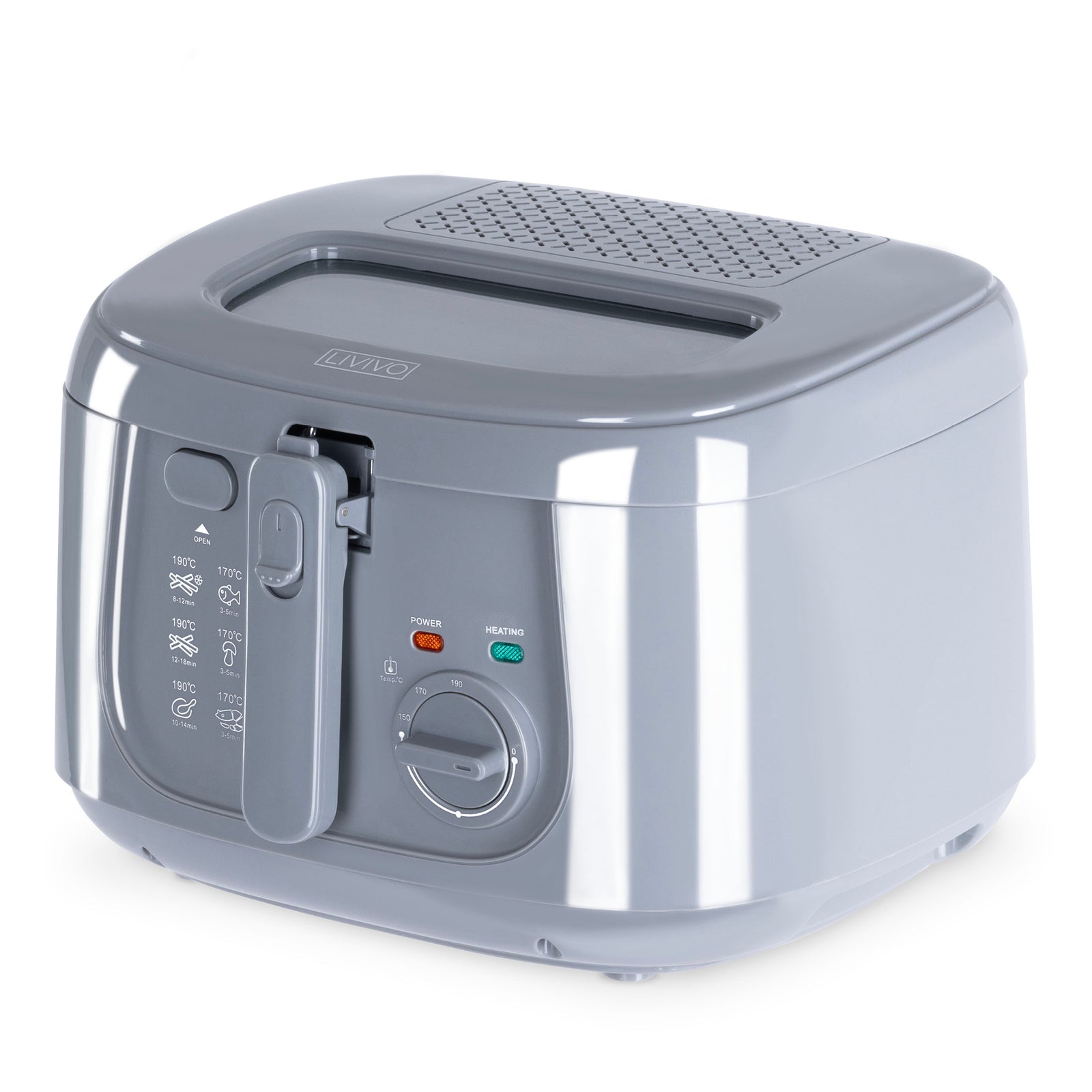 Livivo 2.5l Electric Deep Fat Fryer - Grey