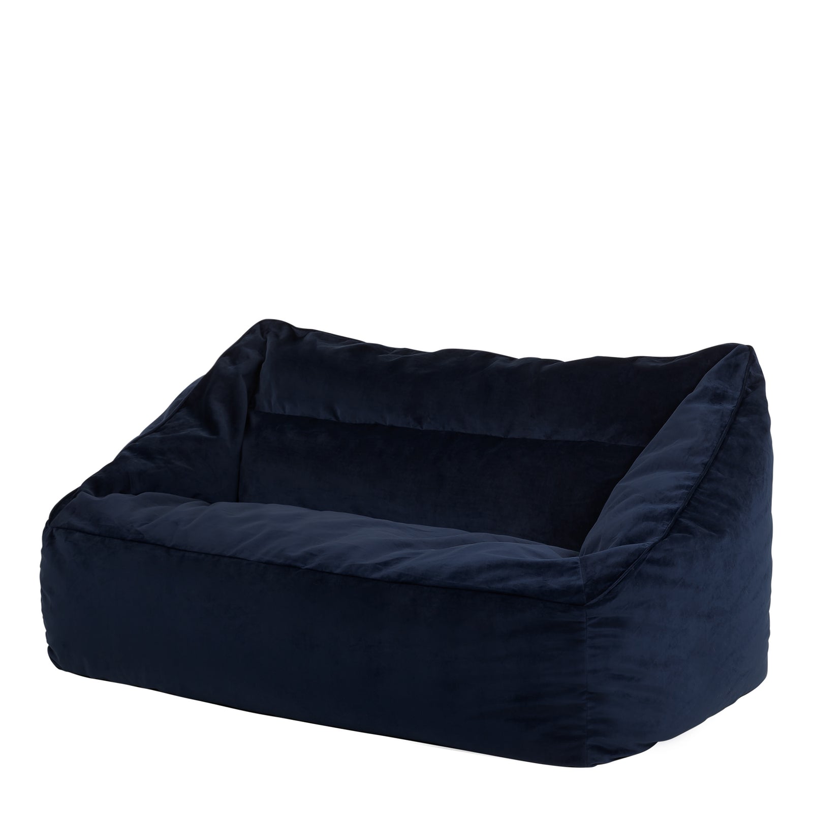 Cecilia Giant Velvet Bean Bag Sofa | Blue