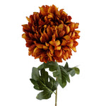 Pack Of 6 X 75cm Extra Large Reflex Chrysanthemum - Orange