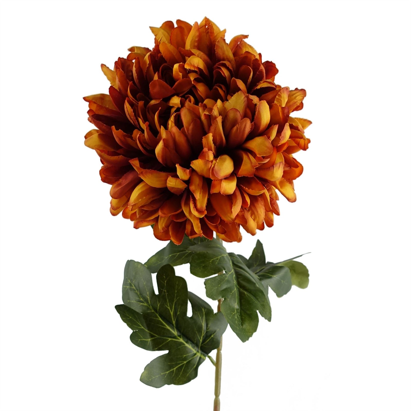 Pack Of 6 X 75cm Extra Large Reflex Chrysanthemum - Orange