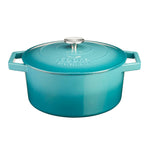 Cast Iron Casserole Dish 26cm Oven Proof Enamelled Pan With Lid | Blue