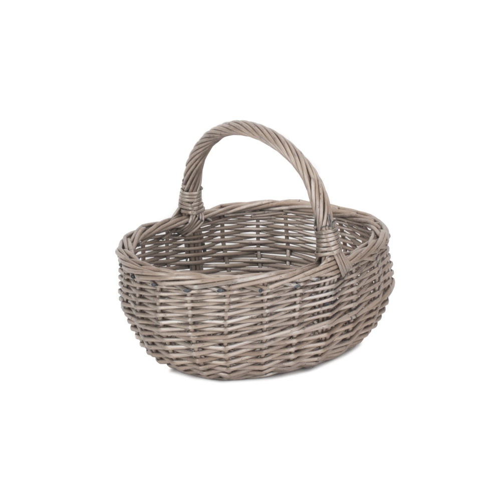 Antique Wash Bathroom Shopping Basket | Small