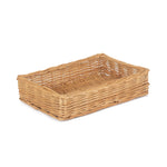 Wicker Straight Sided Rectangular Tray | Medium | Brown