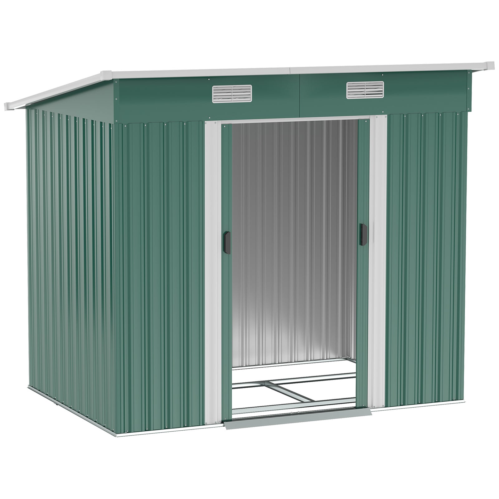 7 X 4ft Outdoor Garden Storage Shed For Backyard Patio | Green