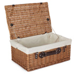 Wicker 56cm Double Steamed Picnic Basket | White