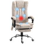 Massage Office Chair Microfibre Arms | Cream