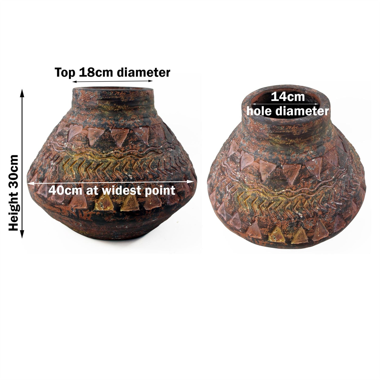 Planters Plant Pots Aztec Rustic Planter 30cm X 40cm