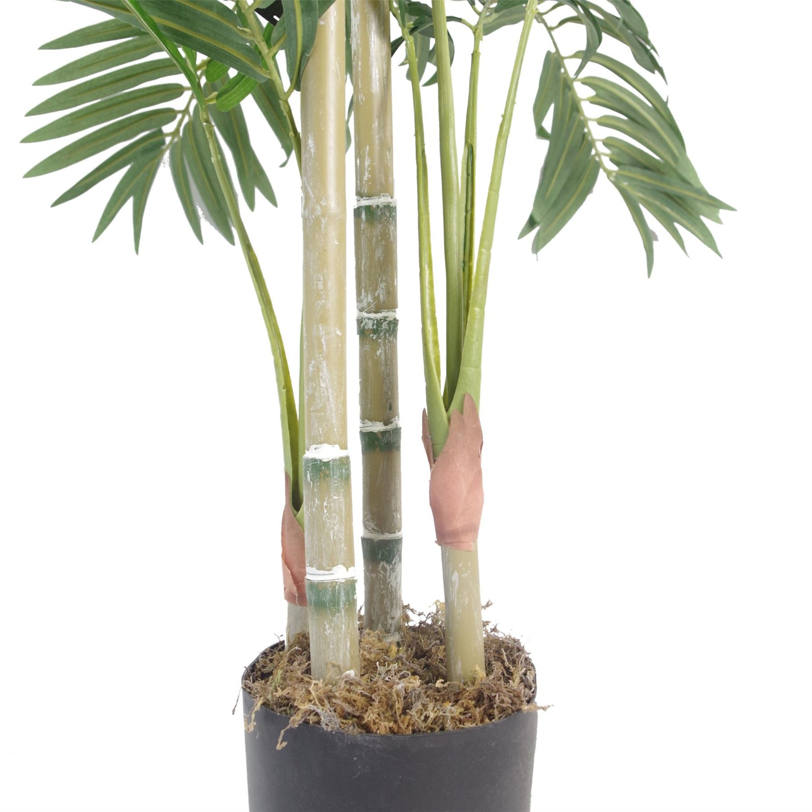 120cm (4ft) Premium Artificial Areca Palm With Pot With Copper Metal Planter