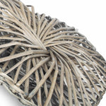 Wicker Heart Wreath Grey Wash Finish | Medium