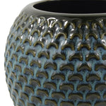 Blue Ceramic Plant Pot 15 X 15 X 12.5cm