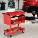 3-tier Tool Trolley With Lockable Casters