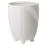 Ceramic Plant Pot Planter White Feet 15 X 15 X 18.5cm