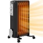 7/9fin Oil Filled Heater Radiator For Home 1.5/2kw | Small | Black