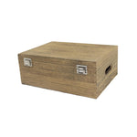 Red Hamper Oak Effect Wooden Box