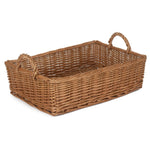 Red Hamper Wicker Rectangular Display Basket