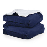 Double Sherpa Fleece Blanket - Midnight