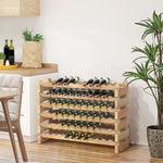 36/72 Bottle Wine Rack Natural Wood | Large | Yellow