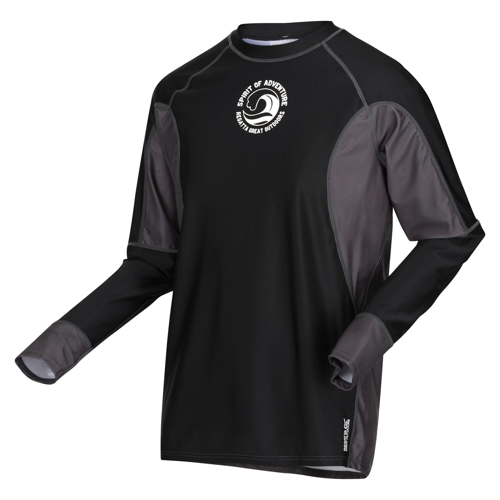 Mens Long-sleeved Rash Guard | Medium | Black