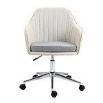 Linen Office Chair Swivel Beige