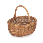 Deluxe Wicker Shopping Basket | Small | Brown