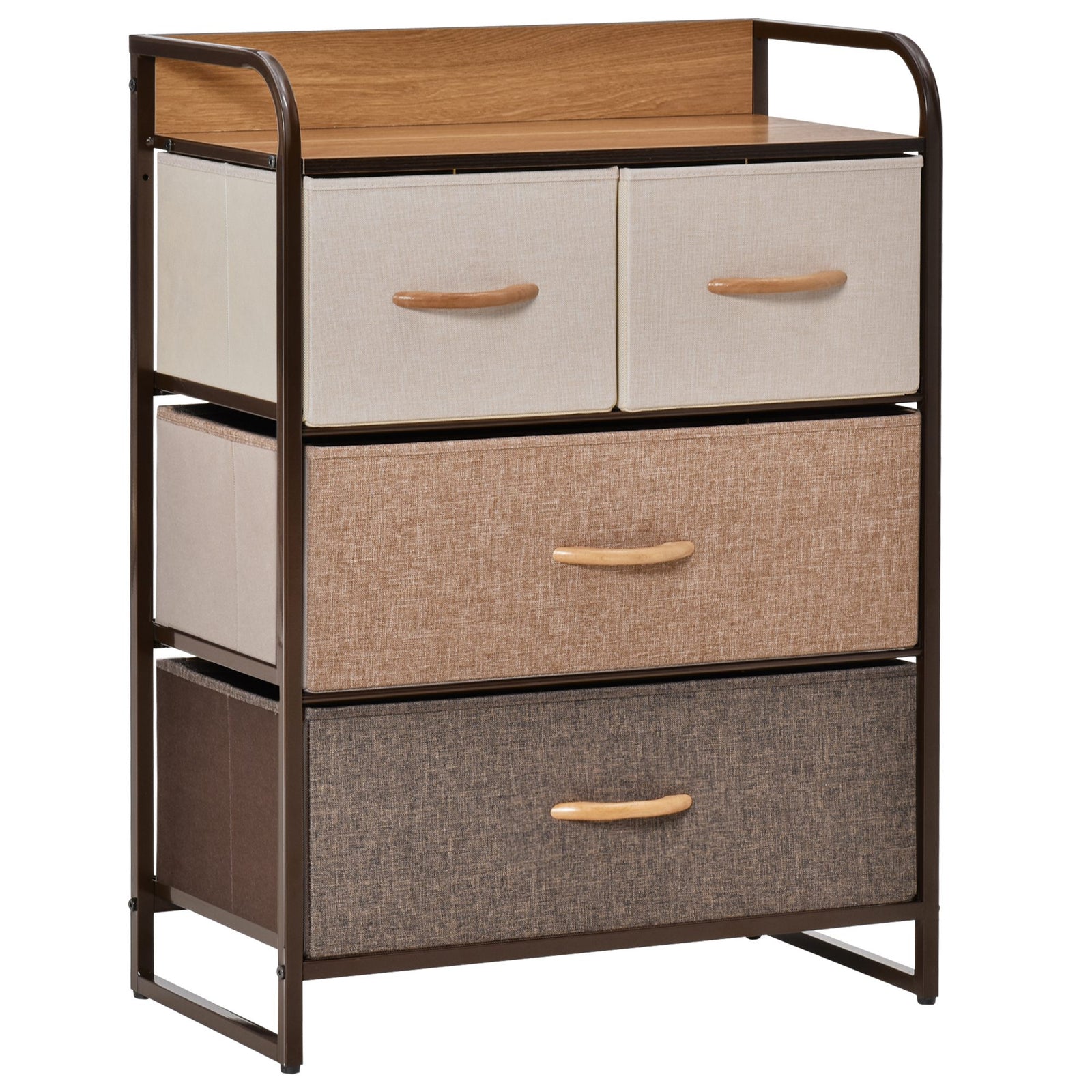 Closet Dresser, Dresser Tower With 4 Easy Pull Fabric Drawer