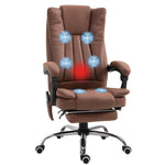 Massage Office Chair Microfibre Arms | Pale Brown