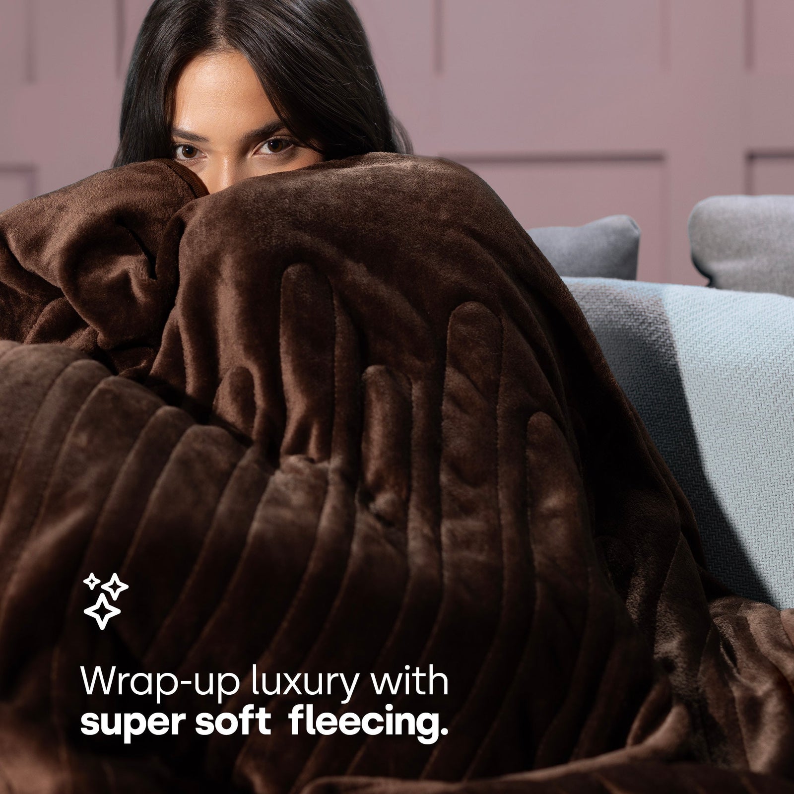 Electric Heated Throw - Chocolate