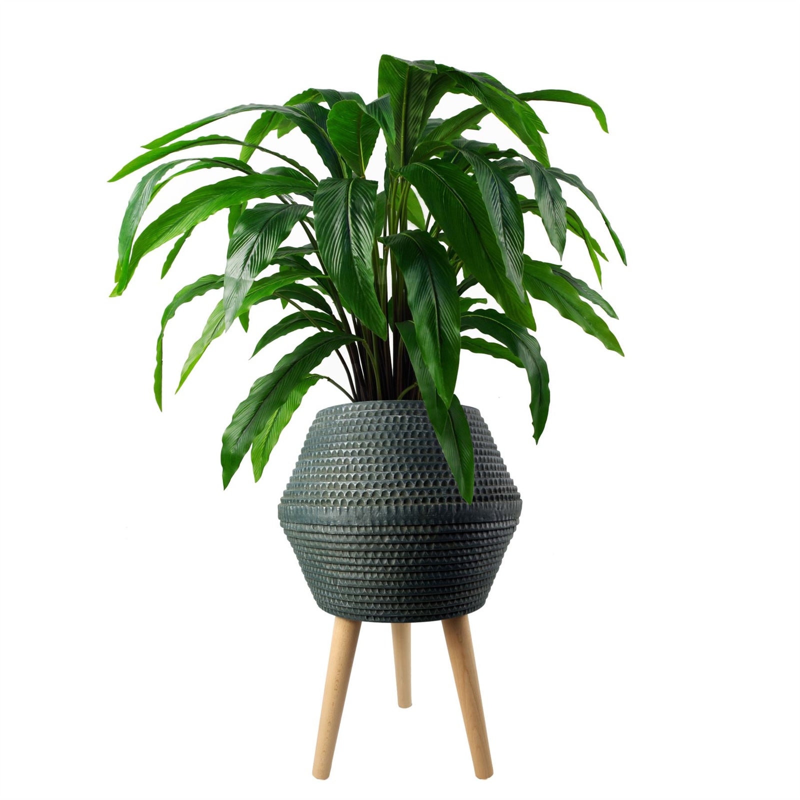 Leaf 62cm X 40cm Orion Large Blue Grey Planter