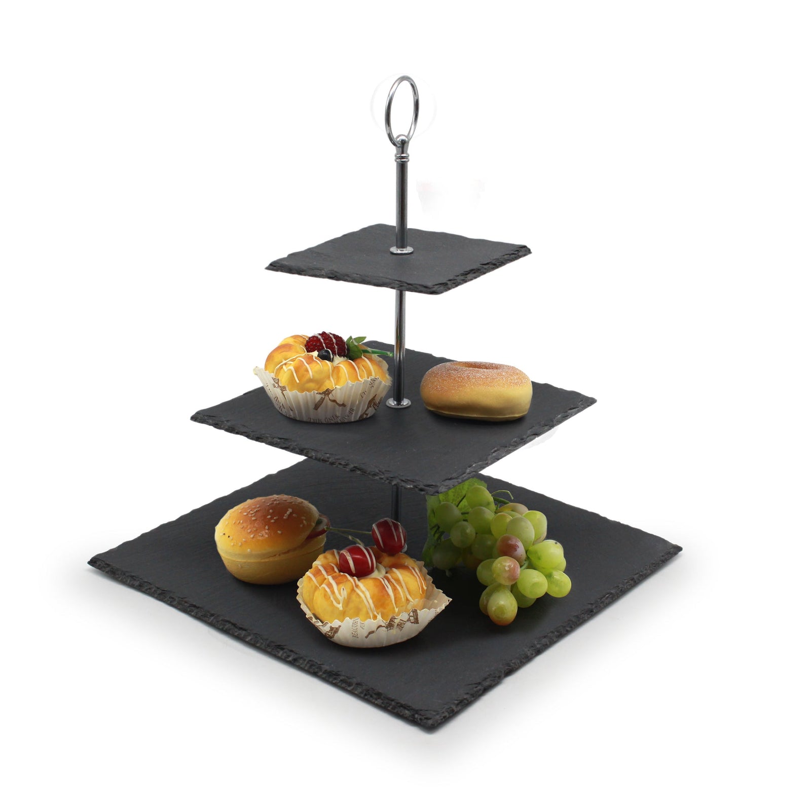 3 Tier Cake Stand Slate Wedding Tiered Pastry Serving