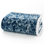 Snuggle Warm Fleece 140x180cm Throw Secret Garden Blue