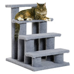 Dog Steps For Bed 4 Step Pet Stairs For Sofa Dog Cat Climb Ladder | Gray