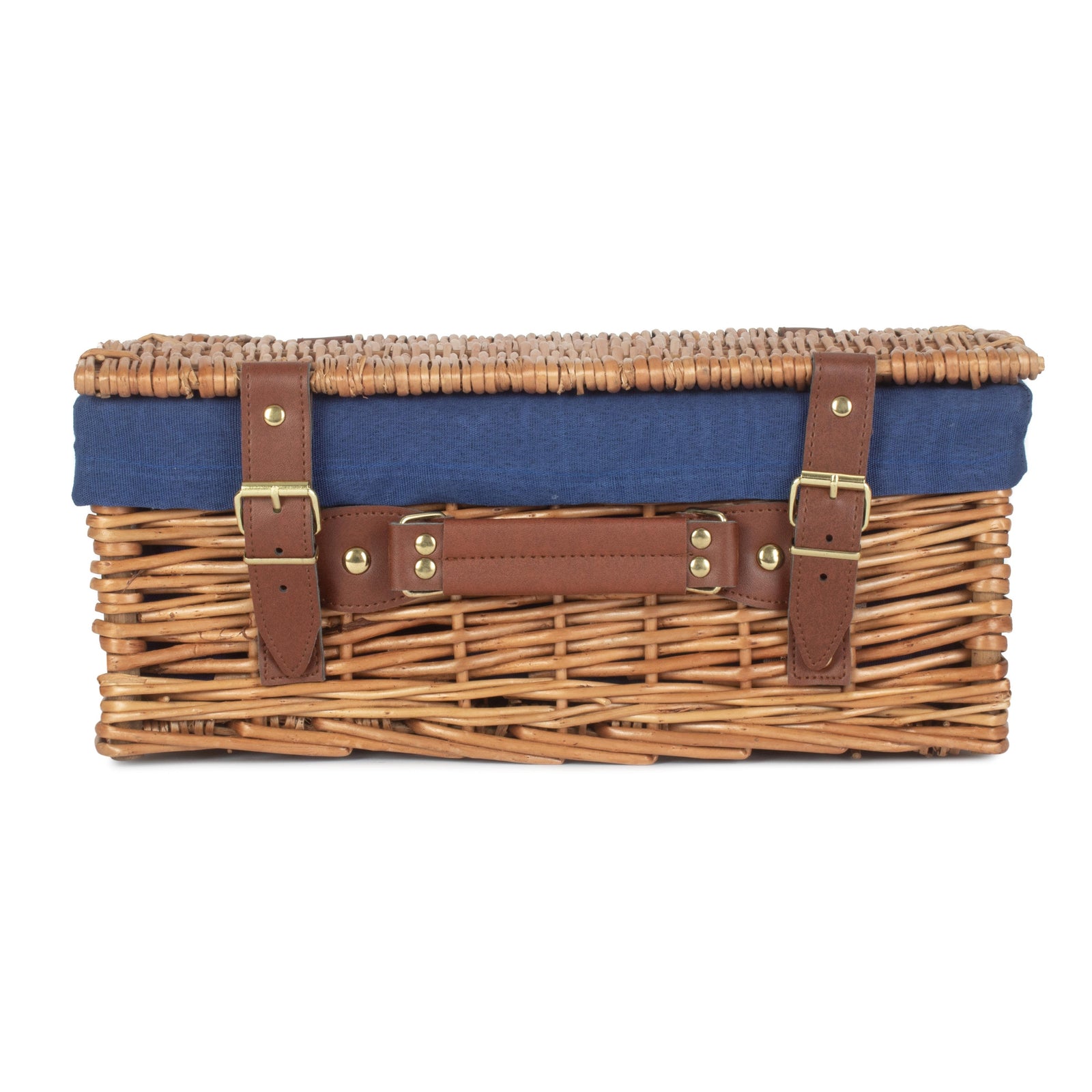 Wicker 35cm Light Steamed Picnic Basket | Blue