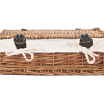 Wicker Empty Rectangular Gift Basket | White