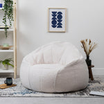 Sherpa Riviera Bean Bag Chair | White