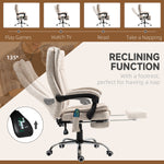 Massage Office Chair Microfibre Arms | Cream