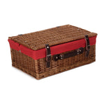 Wicker 46cm Double Steamed Picnic Basket | Red