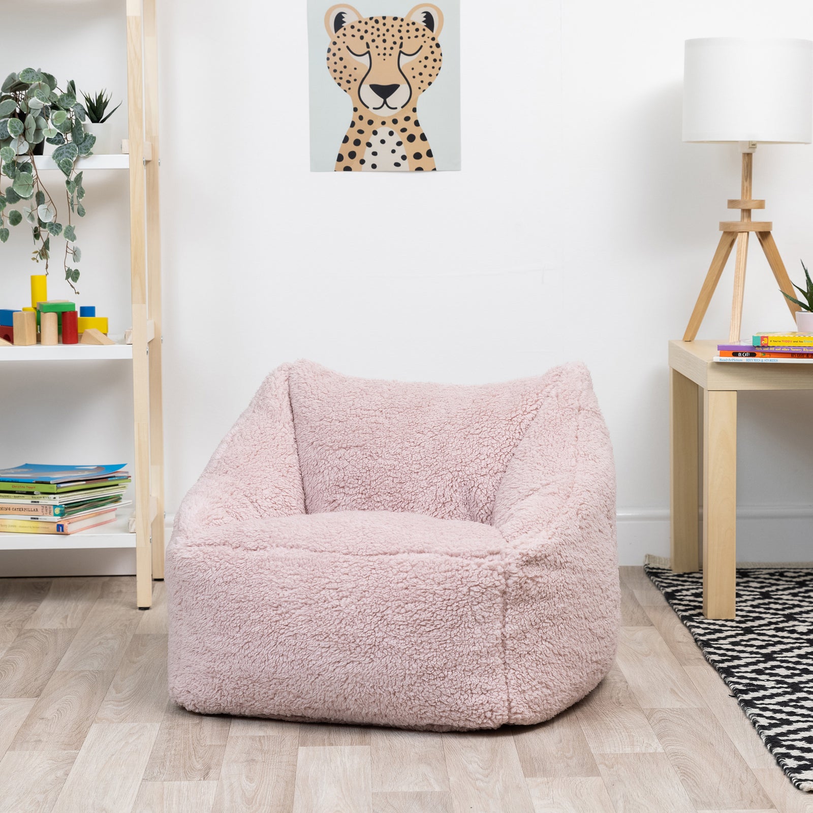 Kids Teddy Bear Armchair Bean Bag | Light Pink