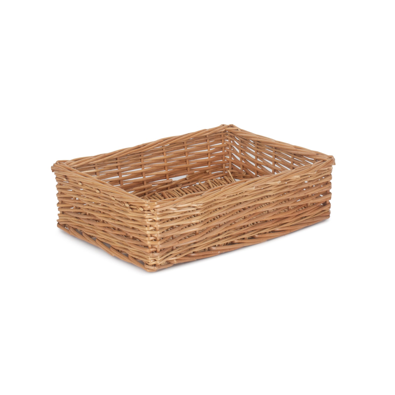 Wicker Straight Sided Rectangular Tray | Large | Brown