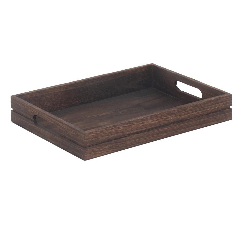 Wood Dark Wooden Tray