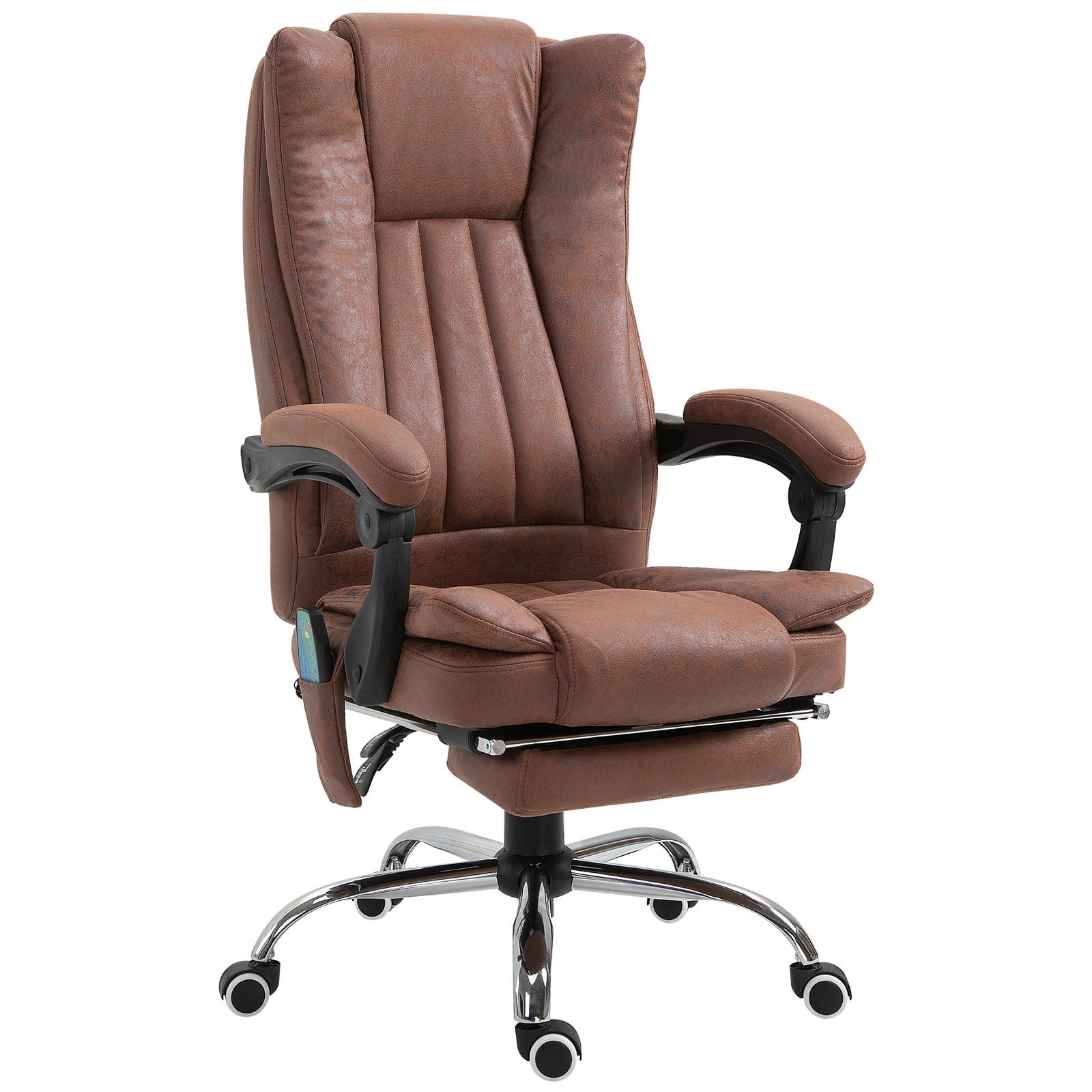 Massage Office Chair Microfibre Arms | Pale Brown