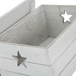 Wooden Vintage Effect Star Cut Out Box | Small