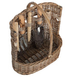 Wicker Garden Basket Antique Wash Deluxe Trug Tool Basket | Large