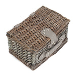 Wicker Small Antique Wash Split Willow Chest Hamper Basket