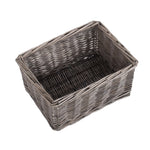 Red Hamper Antique Wash Finish Wicker Tray