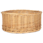 Red Hamper Wicker Round Straight Sided Tray