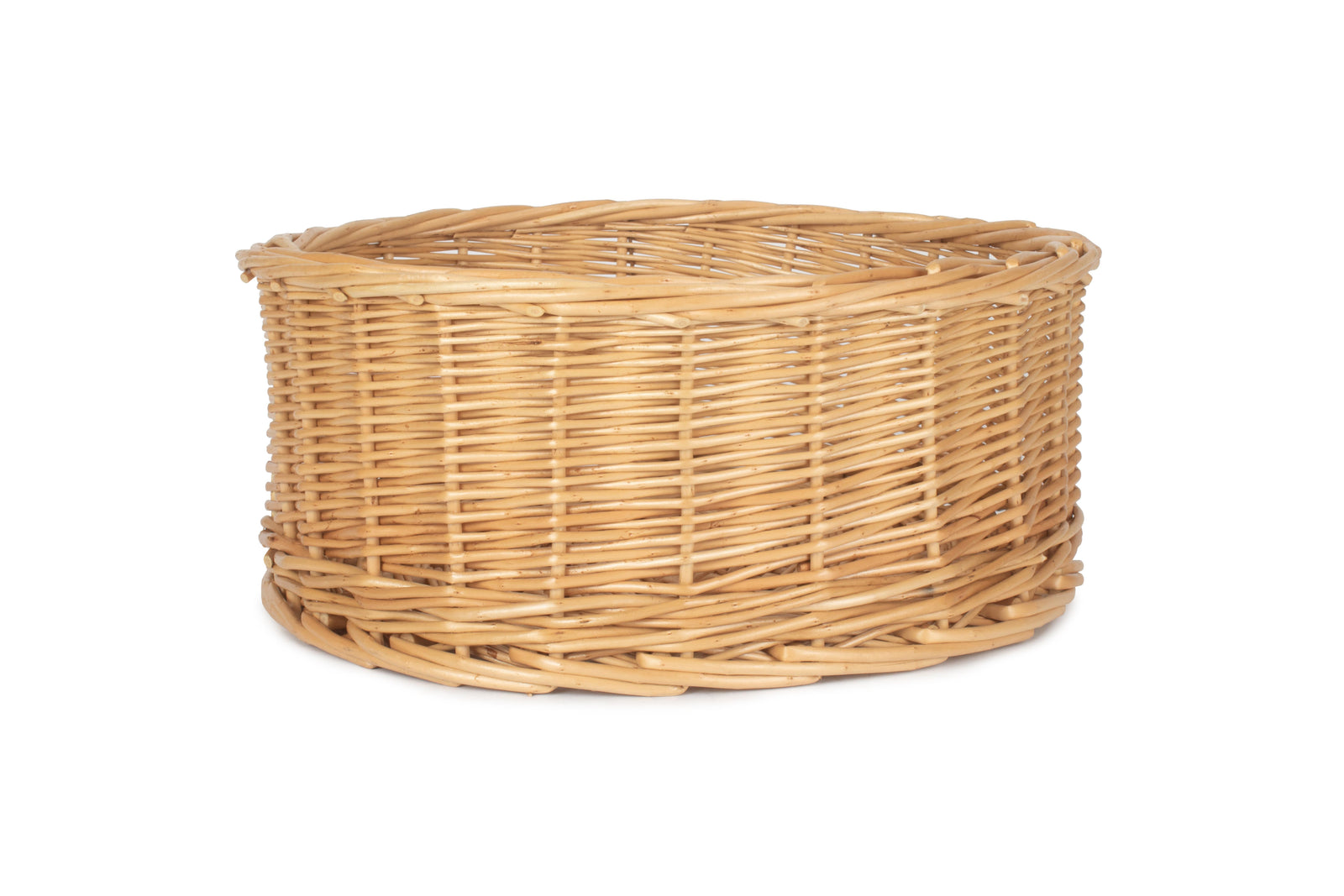 Red Hamper Wicker Round Straight Sided Tray