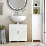 Bathroom Pedestal Under Sink Cabinet With Adjustable Shelf