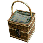 Red Hamper Wicker Beaufort Picnic Basket With Fitted Cooler